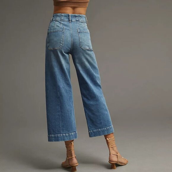 Anthropologie Pilcro The Skipper Cropped Wide-Leg Jeans Size 29 - Picture 2 of 16